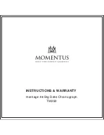 Предварительный просмотр 1 страницы Momentus Heritage 46 Big Date Chronograph Instructions & Warranty