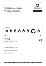 Preview for 1 page of Monacor 0179480 Instruction Manual