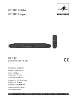 Monacor CD-113 Instruction Manual preview