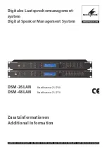 Preview for 1 page of Monacor DSM-26LAN Additional Information