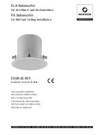 Preview for 1 page of Monacor ESUB-6C/WS Installation Instructions Manual