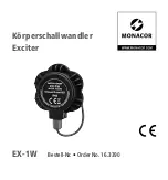 Предварительный просмотр 1 страницы Monacor EX-1W Instructions Manual