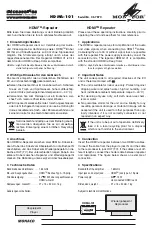 Предварительный просмотр 1 страницы Monacor HDMA-101 Operating Instructions