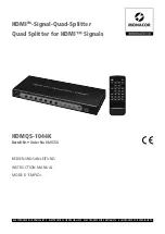 Предварительный просмотр 1 страницы Monacor HDMQS-1044K Instruction Manual