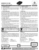 Preview for 1 page of Monacor HDMR-1014K Instructions