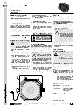 Monacor IMG Stageline UVBG-400 Quick Manual preview