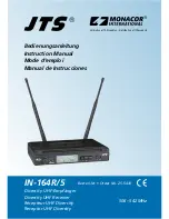 Monacor JTS IN-164R/5 Instruction Manual предпросмотр