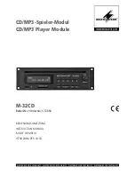 Monacor M-32CD Instruction Manual preview