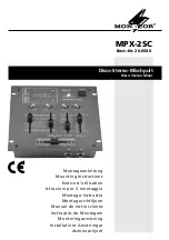 Предварительный просмотр 1 страницы Monacor MPX-2SC Mounting Instructions