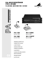 Monacor PA-1120 Instruction Manual предпросмотр