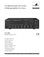 Monacor PA-1200 Instruction Manual preview