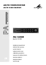 Monacor PA-1200R Instruction Manual preview