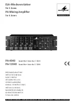 Preview for 1 page of Monacor PA-12040 Instruction Manual