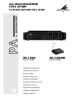 Preview for 1 page of Monacor PA-1206 Instruction Manual