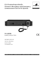 Monacor PA-26FMU Instruction Manual preview