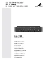 Monacor PA-312Z Instruction Manual preview