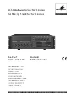 Monacor PA-5240 Instruction Manual preview