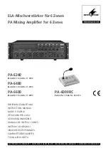 Preview for 1 page of Monacor PA-6000RC Instruction Manual