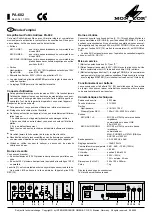 Preview for 3 page of Monacor PA-602 Operating Instructions