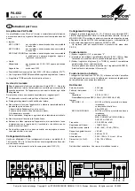 Preview for 4 page of Monacor PA-602 Operating Instructions