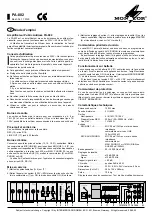 Предварительный просмотр 3 страницы Monacor PA-802 Operating Instructions