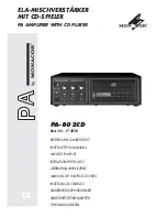 Preview for 1 page of Monacor PA-802CD Instruction Manual