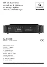 Preview for 1 page of Monacor PA-8120RCD Instruction Manual