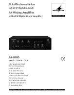 Preview for 1 page of Monacor PA-888D Instruction Manual