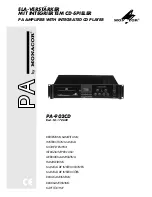 Monacor PA-902CD Instruction Manual предпросмотр