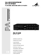 Monacor PA-910CD Instruction Manual preview