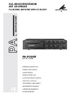 Monacor PA-930CD Instruction Manual предпросмотр