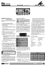 Monacor PA TXA-802MR Manual preview