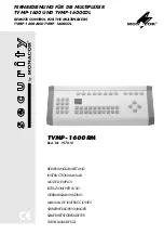 Monacor Security TVMP-1600RM Instruction Manual preview