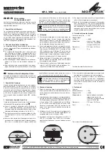 Preview for 2 page of Monacor SP-1/SW Operating Instructions