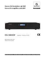 Monacor STA-1000DSP Instruction Manual preview