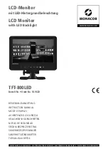 Monacor TFT-800LED Instruction Manual preview