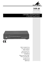 Preview for 1 page of Monacor TVSP-40 Instruction Manual