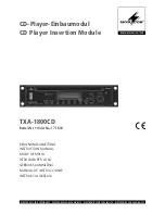 Monacor TXA-1800CD Instruction Manual preview