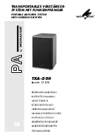 Preview for 1 page of Monacor TXA-500 Instruction Manual