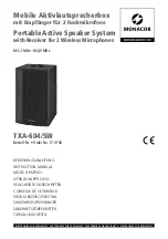 Предварительный просмотр 1 страницы Monacor TXA-604/SW Instruction Manual