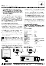 Preview for 1 page of Monacor UVCA-22 Quick Manual