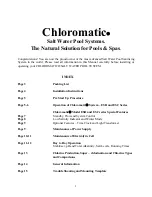 Preview for 2 page of Monarch Industries Chloromatic ESC 16 Owner'S Manual