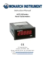 MONARCH INSTRUMENT ACT-1B Series Instruction Manual предпросмотр