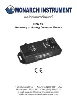 MONARCH INSTRUMENT F2A1X Instruction Manual предпросмотр