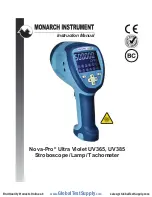 MONARCH INSTRUMENT Nova-Pro Ultra Violet UV365 Instruction Manual предпросмотр