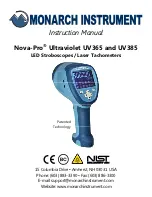 MONARCH INSTRUMENT Nova-Pro UV365 Instruction Manual предпросмотр