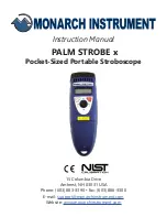 Предварительный просмотр 1 страницы MONARCH INSTRUMENT PALM STROBE x Instruction Manual