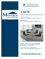 Monarch Specialties I 1070 Assembly Instructions Manual preview