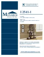 Preview for 1 page of Monarch Specialties I 2541-1 Assembly Instructions Manual