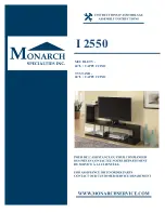 Предварительный просмотр 1 страницы Monarch Specialties I 2550 Assembly Instructions Manual